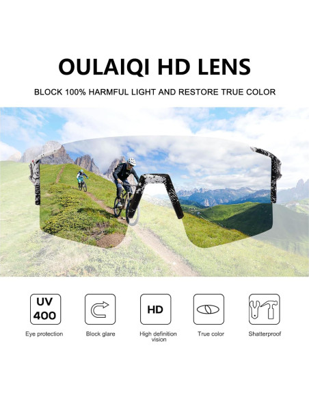 Gafas de sol OULAIQI para ciclismo con lentes intercambiables