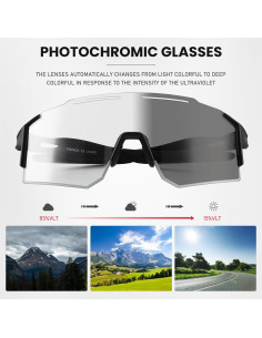 Gafas de Ciclismo OULAIQI Xq-550A con Lentes Intercambiables 2