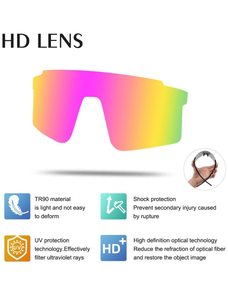 Gafas de sol OULAIQI para ciclismo con lentes intercambiables
