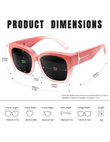 Gafas de Sol KANASTAL Polarizadas UV400 para Prescripción
