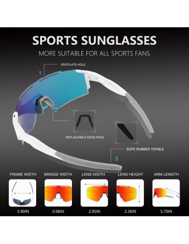 Gafas de sol OULAIQI Xq-550a para ciclismo y deportes
