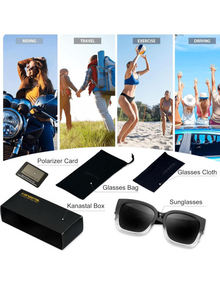 Gafas de Sol KANASTAL Polarizadas UV400 para Sobre Gafas