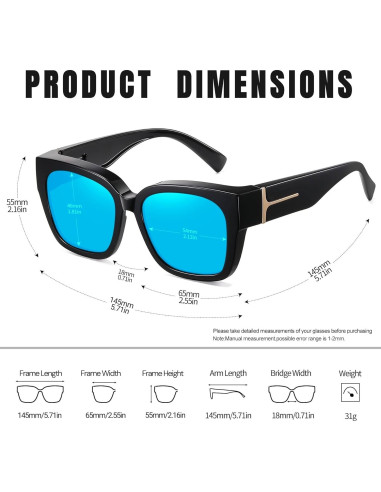 Gafas de Sol KANASTAL Polarizadas UV400 para Sobre Gafas