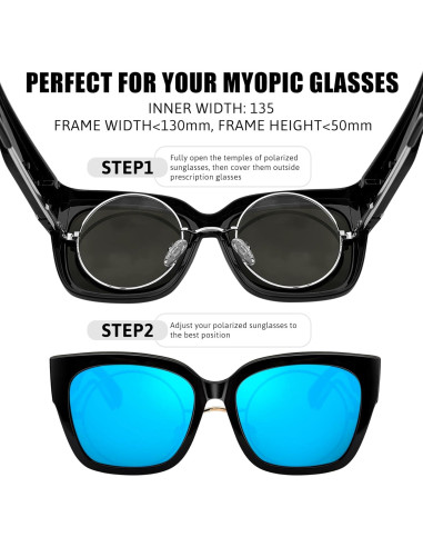 Gafas de Sol KANASTAL Polarizadas UV400 para Sobre Gafas