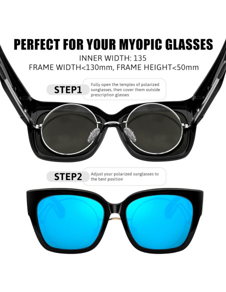 Gafas de Sol KANASTAL Polarizadas UV400 para Sobre Gafas