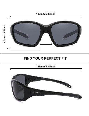 Gafas de sol deportivas PUKCLAR polarizadas UV400 gris