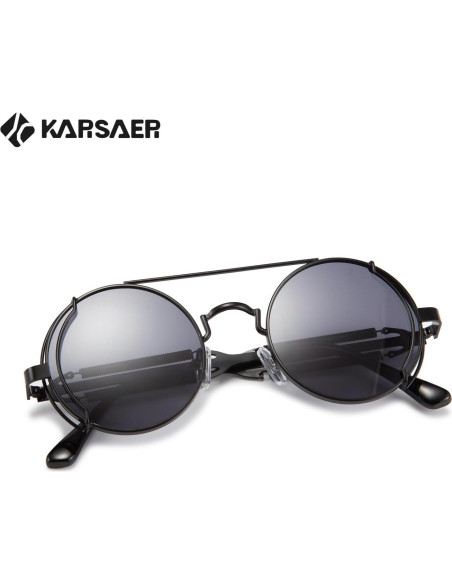 Gafas de sol Steampunk Karsaer Retro Redondas Metal