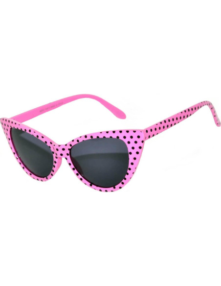 Gafas de sol Cateye para mujeres UV400 Rosa con puntos Gafas de sol Cateye para mujeres UV400 Rosa con puntos