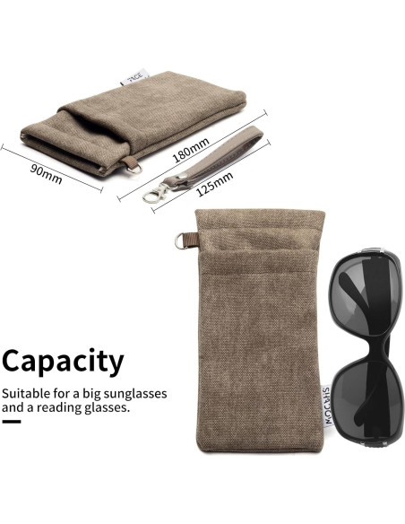 Estuche para Gafas Face Shadow Doble Cristal Marrón