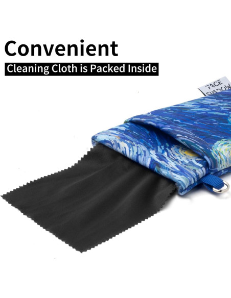 Estuche Doble para Gafas Cielo Estrellado con Paño