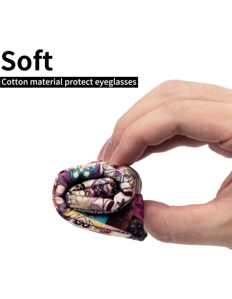 Estuche Doble para Gafas Cuadrícula Rosa con Paño de Limpieza Estuche Doble para Gafas Cuadrícula Rosa con Paño de Limpieza