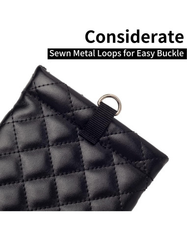 Estuche para Gafas Doble Cristal PU Negro con Paño