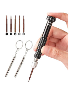 Kit de Reparación de Gafas ESINAM 5 en 1 y Mini Destornillador