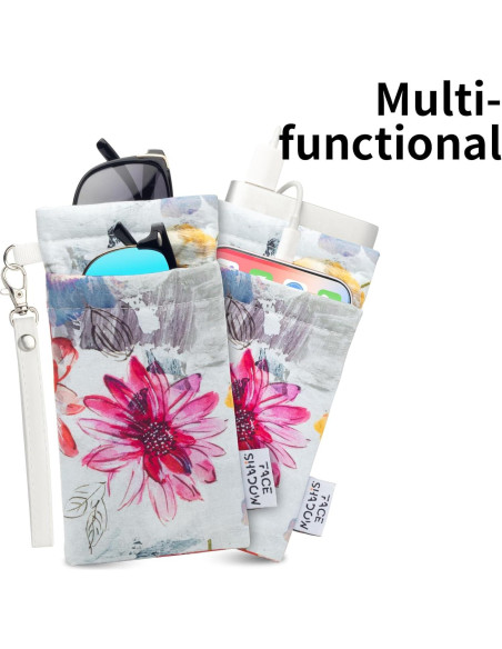 Estuche Doble para Gafas de Microfibra Flor de Tinta Estuche Doble para Gafas de Microfibra Flor de Tinta