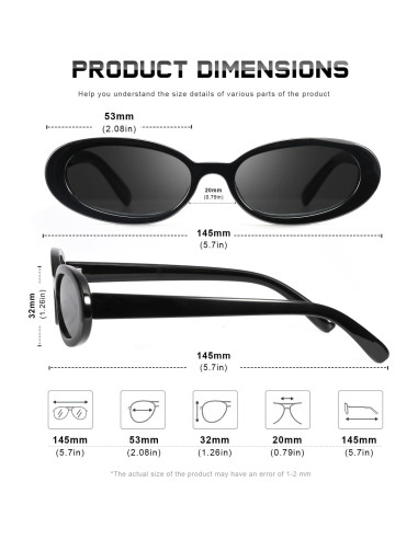 Gafas de sol retro ovaladas DANAMY con protección UV400