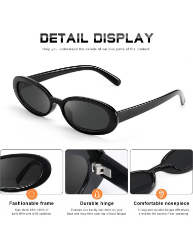 Gafas de sol retro ovaladas DANAMY UV400 Verde