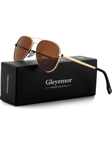 Gafas de Sol Aviador Gleyemor 52mm Polarizadas Unisex