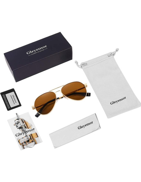 Gafas de Sol Aviador Gleyemor 52mm Polarizadas Unisex