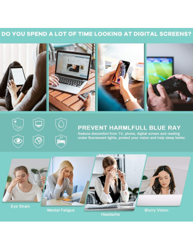 Gafas anti luz azul Gaoye unisex con filtro UV400