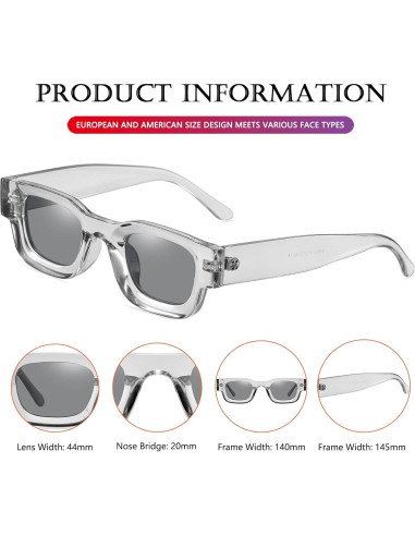 Gafas de sol polarizadas AIEYEZO retro unisex 44mm UV400