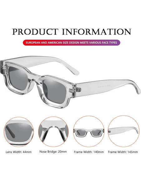 Gafas de sol polarizadas AIEYEZO retro unisex 44mm UV400