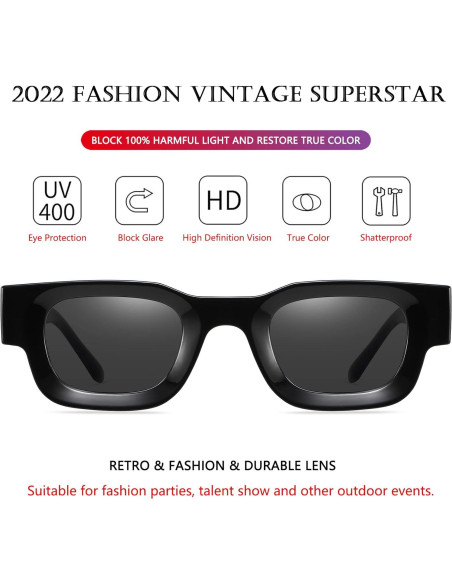 Gafas de sol polarizadas AIEYEZO retro unisex 44mm UV400