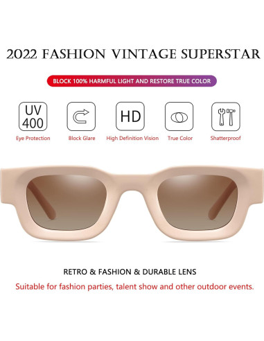 Gafas de sol polarizadas AIEYEZO retro unisex 44mm UV400