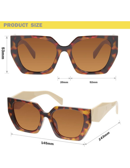 Gafas de Sol Geométricas Mosanana Modelo COCO UV400 Gafas de Sol Geométricas Mosanana Modelo COCO UV400