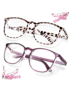 Gafas de Seguridad SQIMZAR Antiempañamiento Púrpura Leopardo