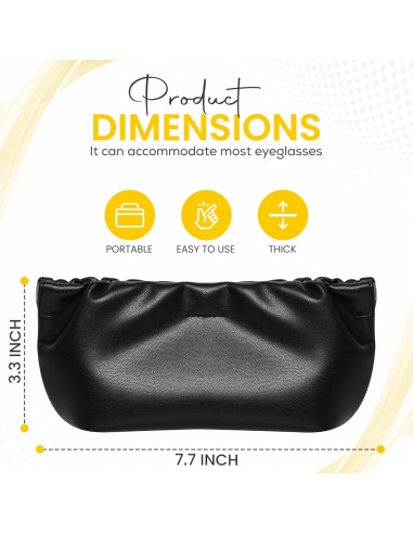 Estuche de Gafas Suave PU - Bolsa Organizador 2 Piezas