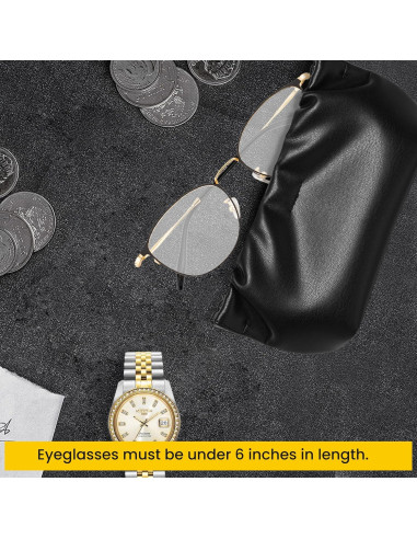 Estuche de Gafas Suave PU - Bolsa Organizador 2 Piezas