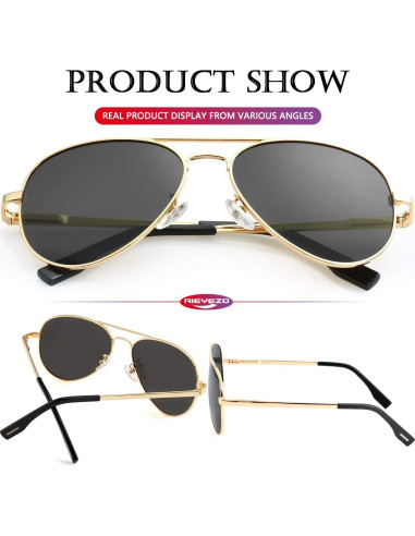 Gafas de sol AIEYEZO aviador polarizadas UV400 unisex