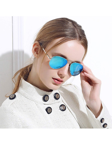 AIEYEZO Gafas de Sol Aviador Polarizadas UV400 Unisex