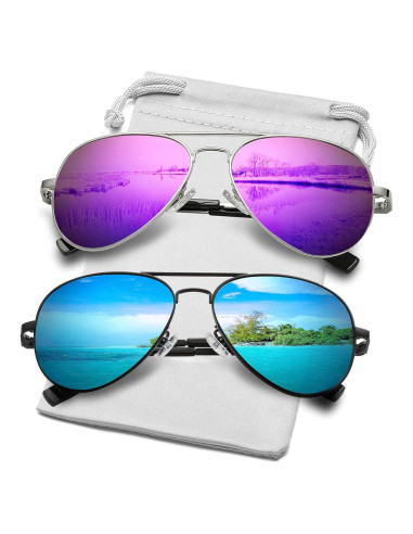 Gafas de sol AIEYEZO aviador polarizadas UV400 unisex