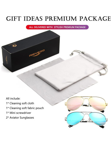 Gafas de sol AIEYEZO aviador polarizadas UV400 unisex