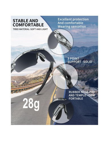 Gafas de sol deportivas Rosemal 7252 polarizadas UV400