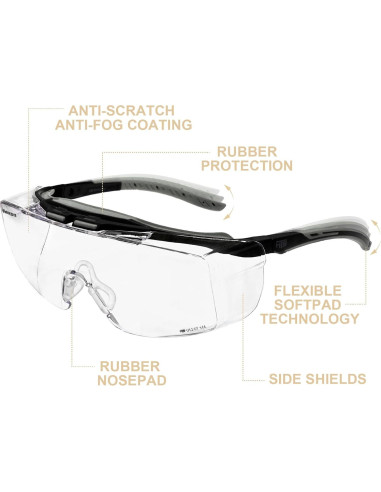 Gafas de Seguridad HUNTERSKY ANSI Z87 Anti Fog UV400