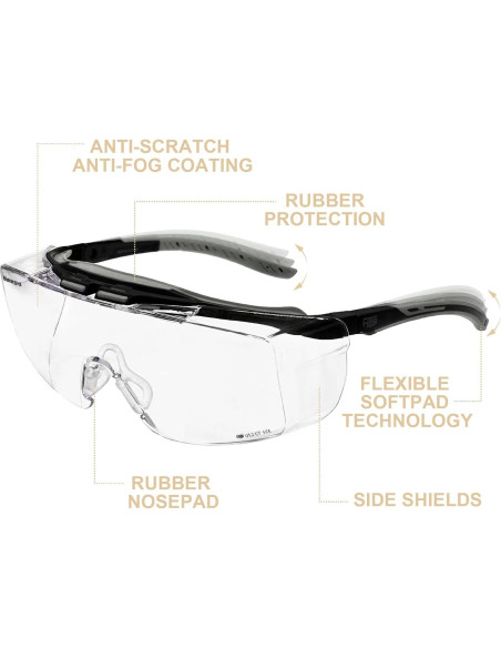 Gafas de Seguridad HUNTERSKY ANSI Z87 Anti Fog UV400