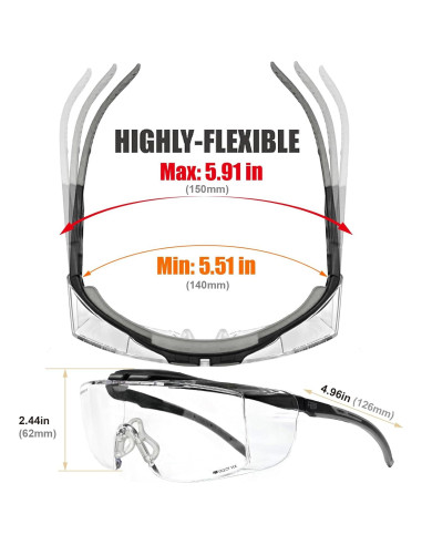 Gafas de Seguridad HUNTERSKY ANSI Z87 Anti Fog UV400