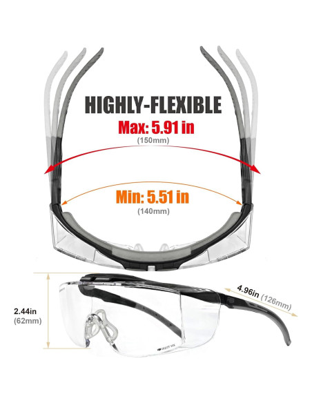 Gafas de Seguridad HUNTERSKY ANSI Z87 Anti Fog UV400