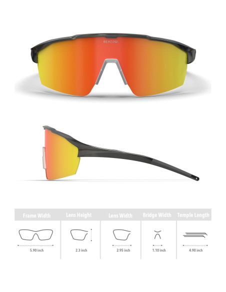 Gafas de Ciclismo BEACOOL Polarizadas UV400 para Adultos Gafas de Ciclismo BEACOOL Polarizadas UV400 para Adultos