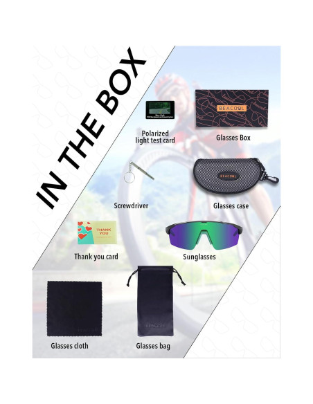 Gafas de Ciclismo BEACOOL Polarizadas UV400 TR90 Unisex Gafas de Ciclismo BEACOOL Polarizadas UV400 TR90 Unisex