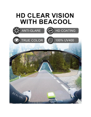 Gafas de Ciclismo BEACOOL Polarizadas UV400 TR90 Unisex