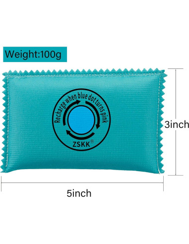 Paquete de 10 Gel de Sílice Deshidratante ZSKK 100g - Absorbe Humedad