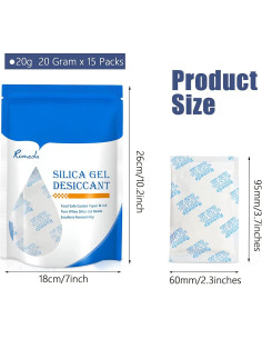 15 Paquetes de Gel de Sílice 20g - Deshidratante Seguro y Efectivo 2