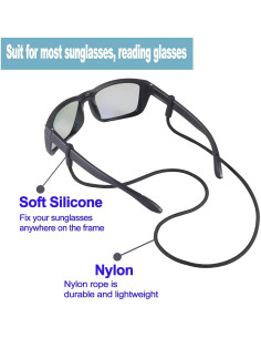 Correa para Gafas Lvvfit 3pcs Silicona 70cm Unisex 2