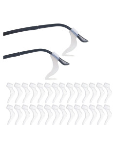 20 Pares Sujetadores Silicona Blanca Antideslizantes Gafas