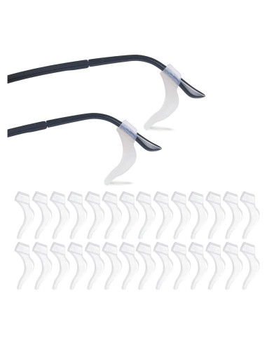 20 Pares Sujetadores Silicona Blanca Antideslizantes Gafas