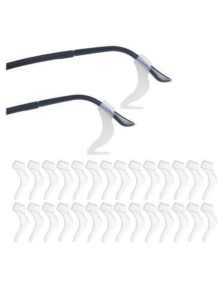20 Pares Sujetadores Silicona Blanca Antideslizantes Gafas