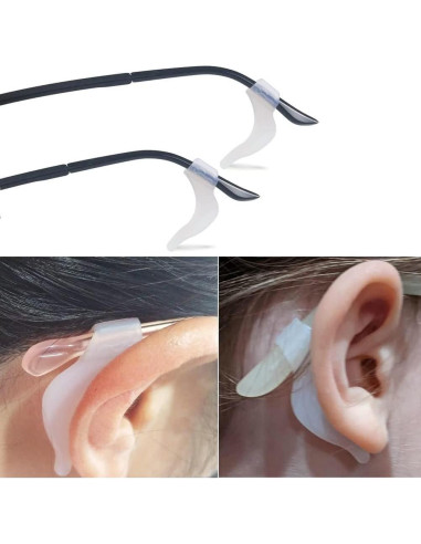 20 Pares Sujetadores Silicona Blanca Antideslizantes Gafas
